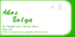 akos bolya business card